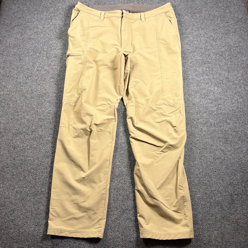 Patagonia ByWay Guide Pants Mens 38 Tan Khaki Hiking Climbing Stretch READ